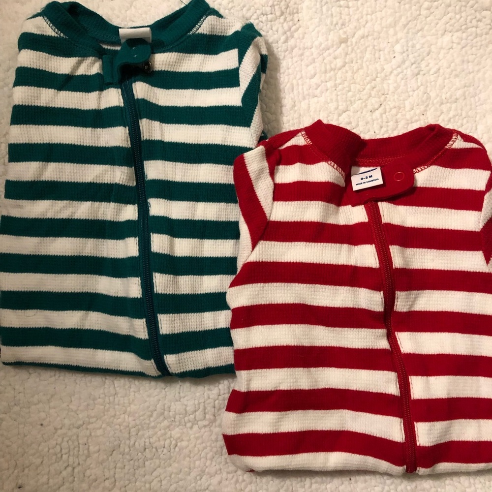 Old Navy Candy Cane Rompers (Both)